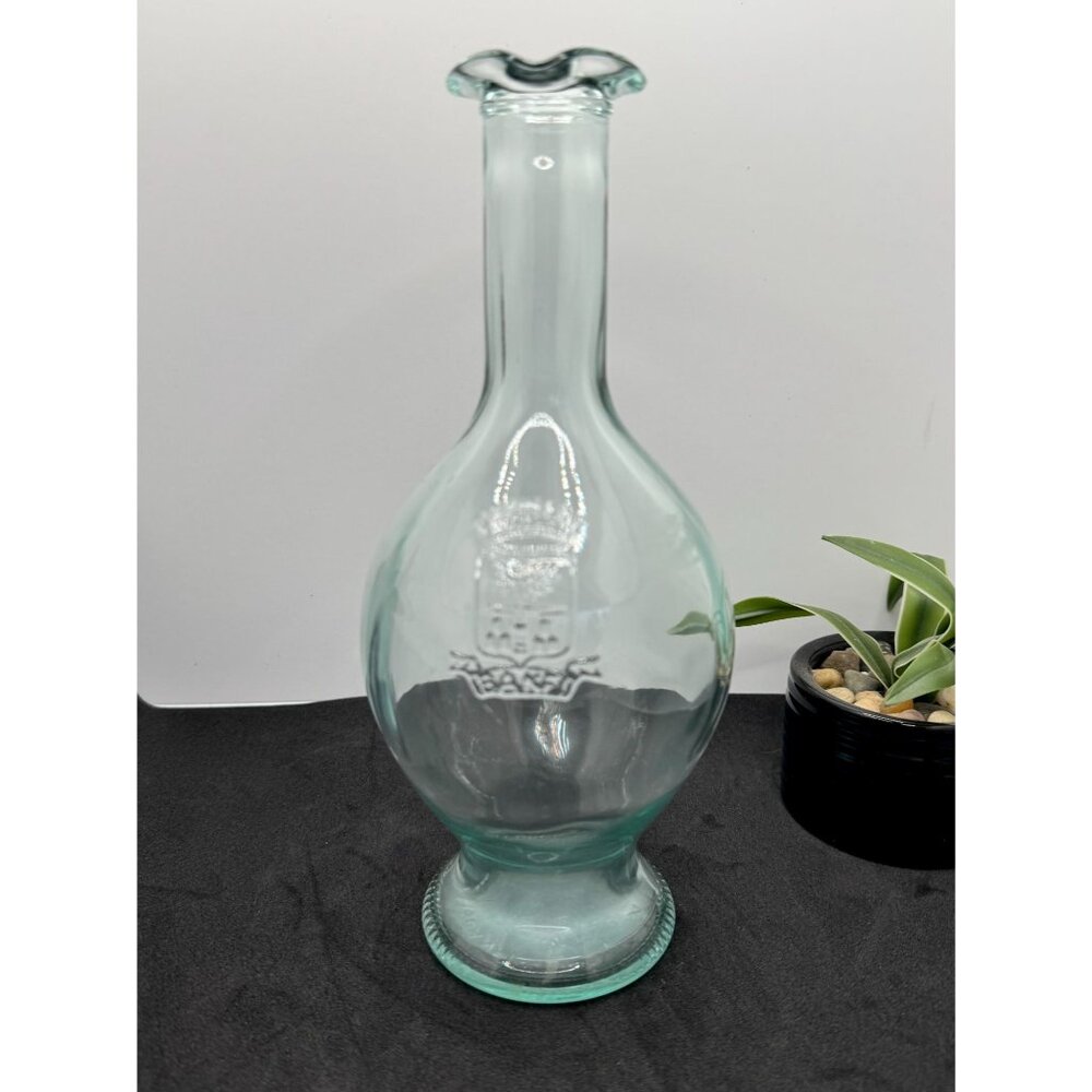 Vintage Italian Mod Def Bamfi Glass Bottle Embossed Details & Fluted Top - Picture 10 of 10
